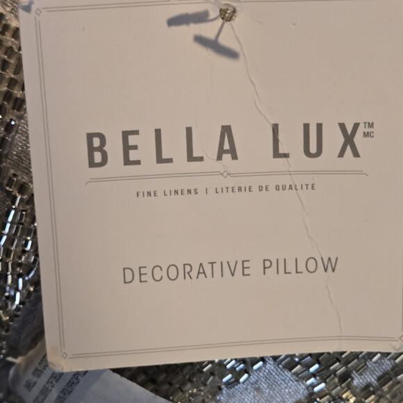 Disco Ball Embellished Beaded 9" Round Pillow Glam Contemporary Bella Lux TJ MAX - Picture 7 of 8